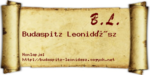 Budaspitz Leonidász névjegykártya
